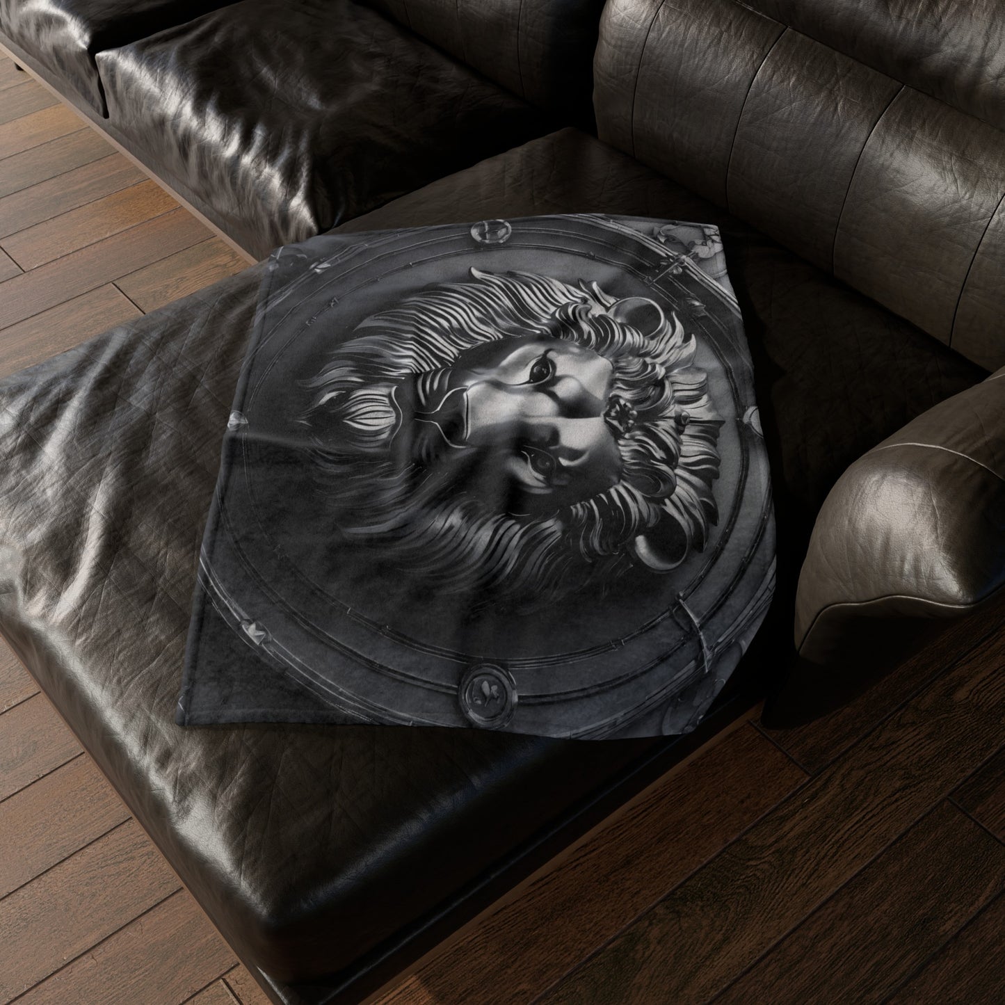 Black Lion King Throw Blanket