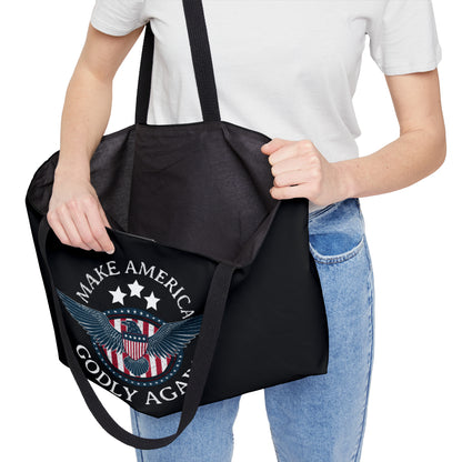 Make America Godly Again Weekender Black Tote Bag