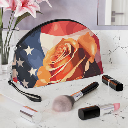 American Rose Chic Makeup Bag