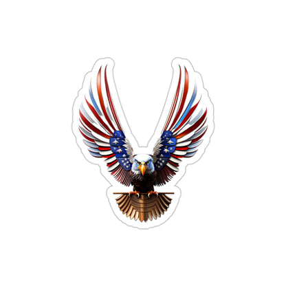 America Bald Eagle Die-Cut Multi Purpose Sticker - Indoor And Outdoor Use