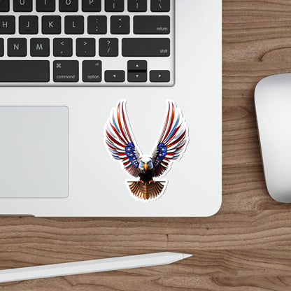 America Bald Eagle Die-Cut Multi Purpose Sticker - Indoor And Outdoor Use