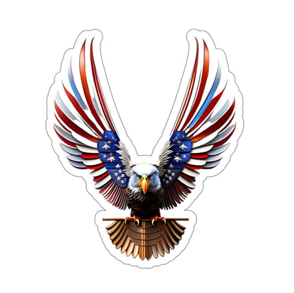 America Bald Eagle Die-Cut Multi Purpose Sticker - Indoor And Outdoor Use