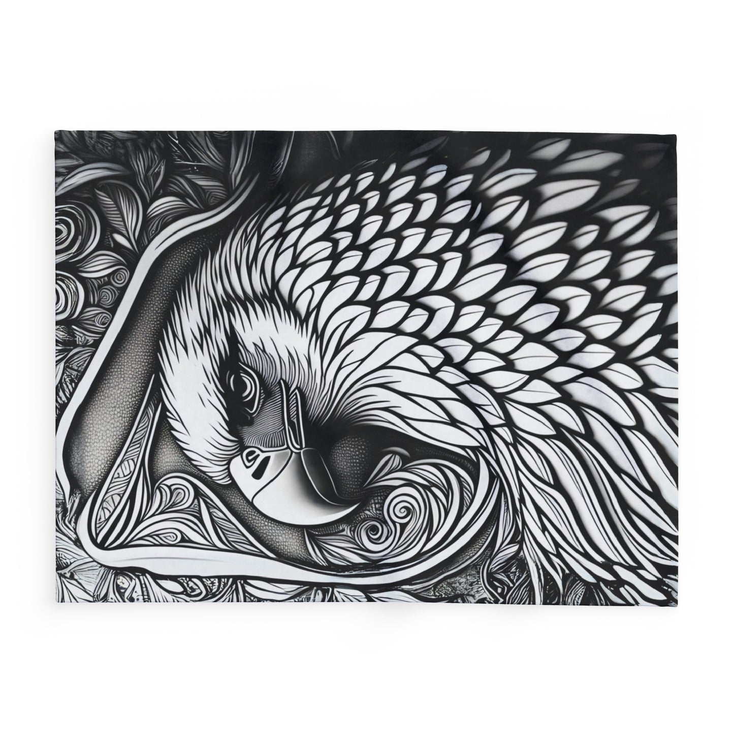 Premium Eagle Patriot Print Design Fleece Throw Blanket