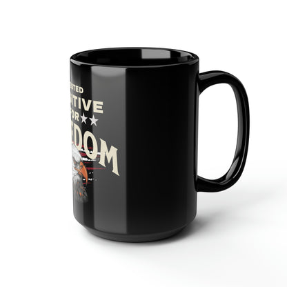 I Tested Positive For Freedom Black Ceramic USA Mug