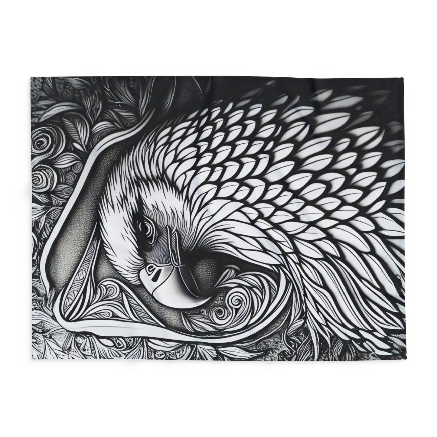 Premium Eagle Patriot Print Design Fleece Throw Blanket