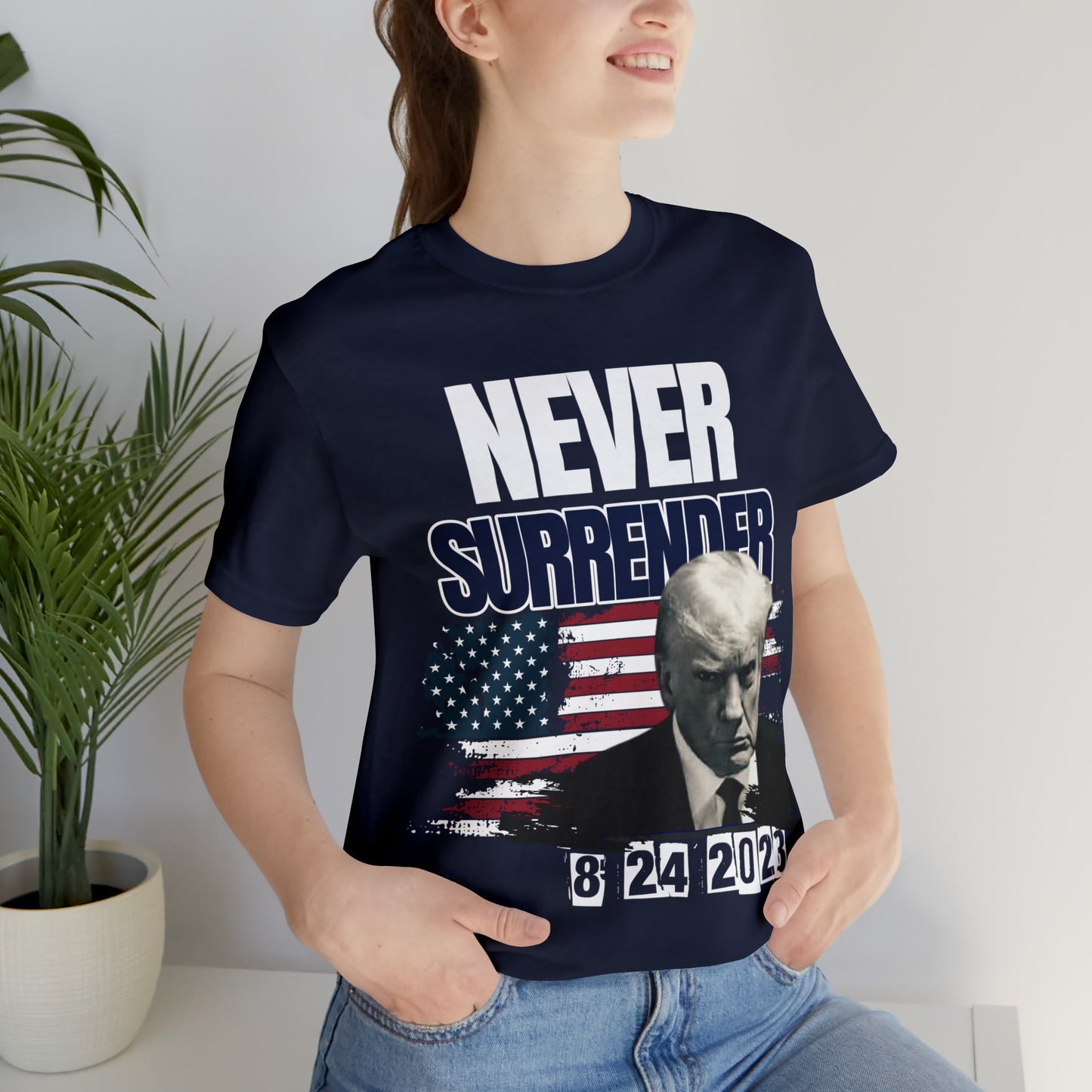 Trump NEVER SURRENDER Women's Tee