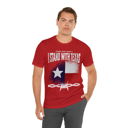 I Stand With Texas - Come And Take It Barbed Wire Men's T-Shirt