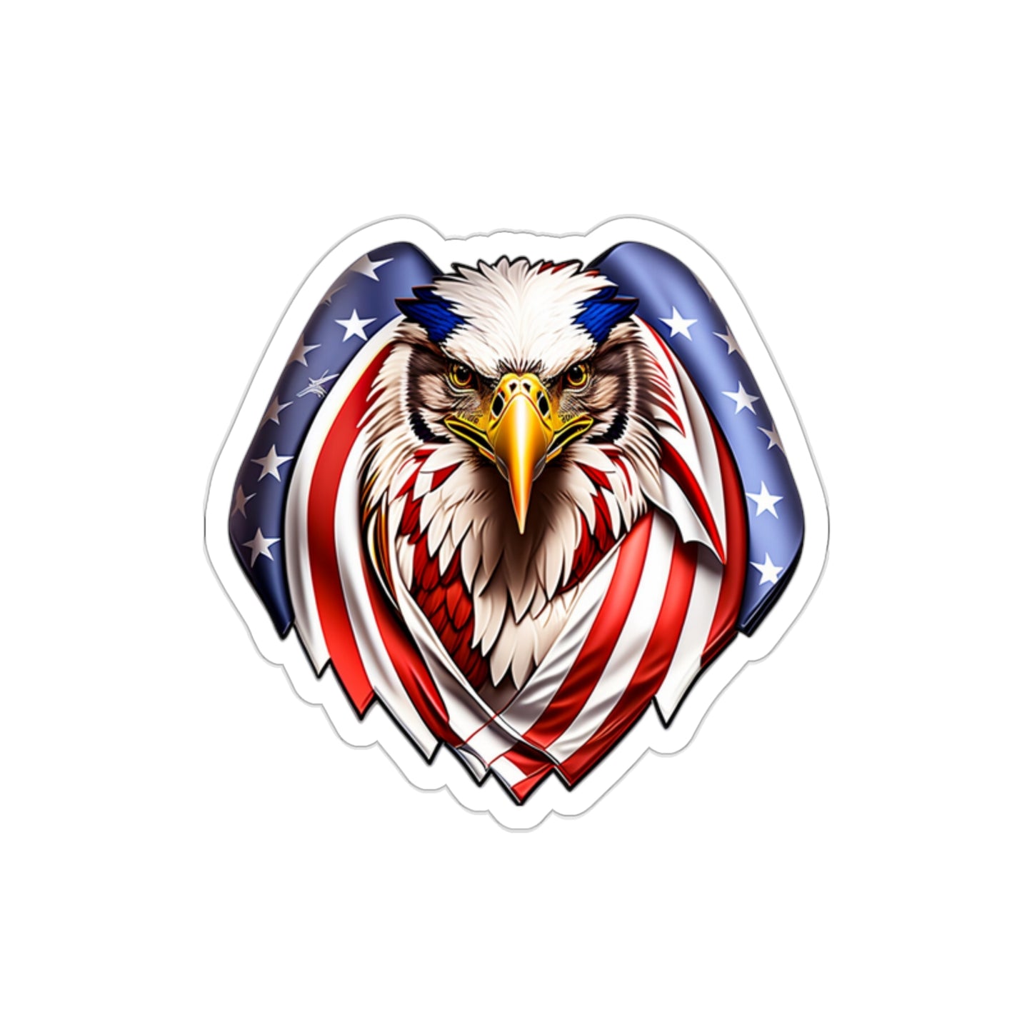 America Eagle Die-Cut Multi Purpose Sticker - Indoor & Outdoor Use