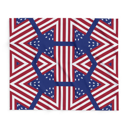 4th July Independence Day Print Fleece Throw Blanket