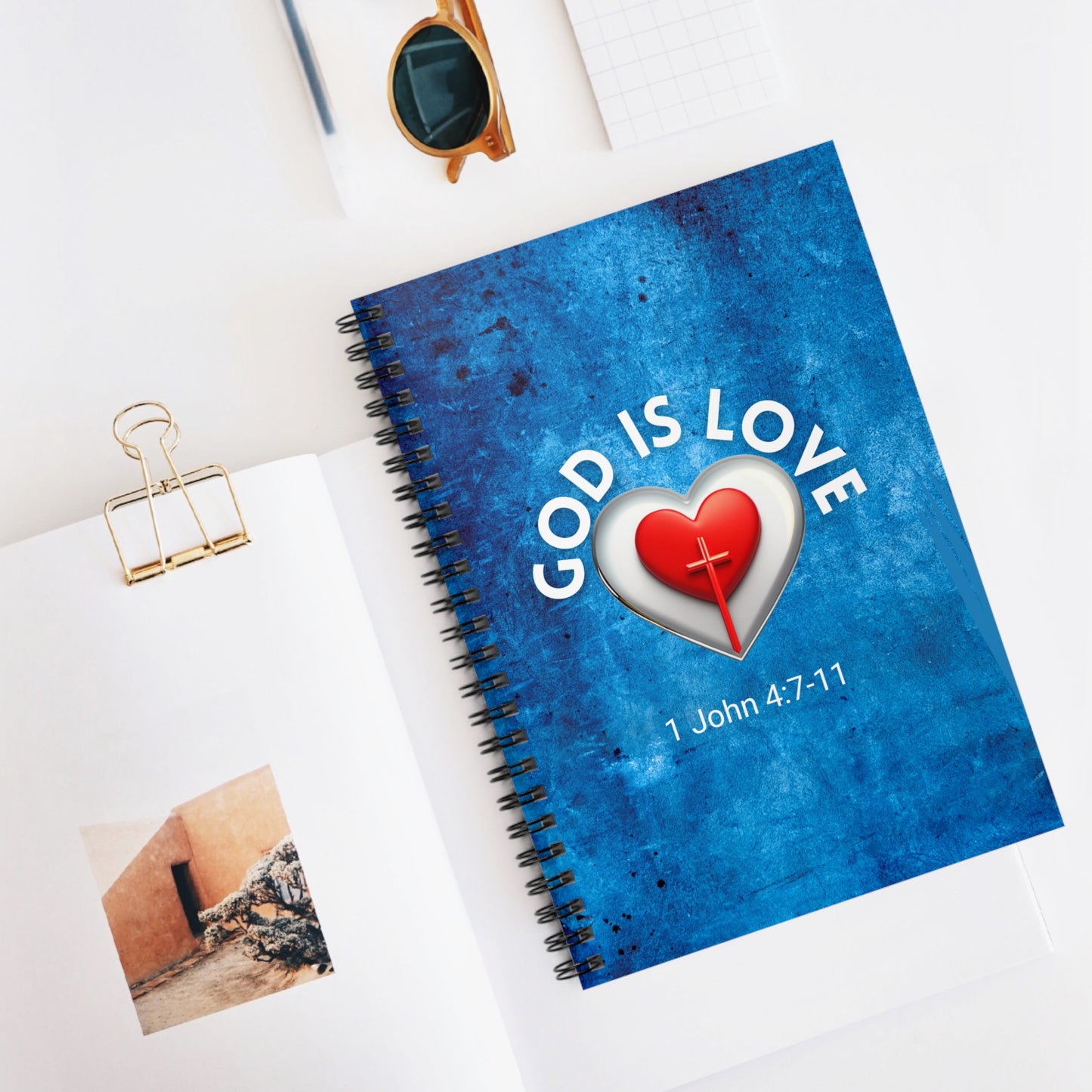 GOD IS LOVE - 1 John 4:7-11 Spiral Notebook - Ruled Line