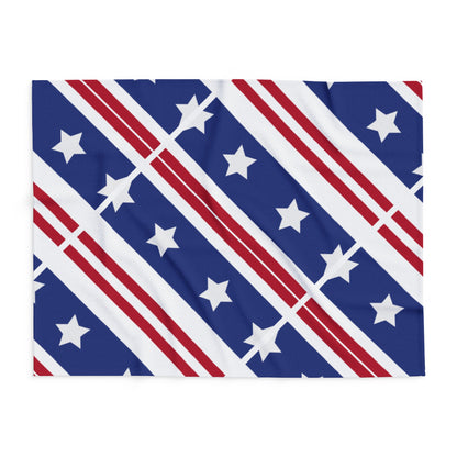 US Flag Inspired Design Fleece Blanket