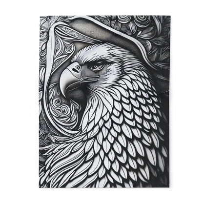 Premium Eagle Patriot Print Design Fleece Throw Blanket