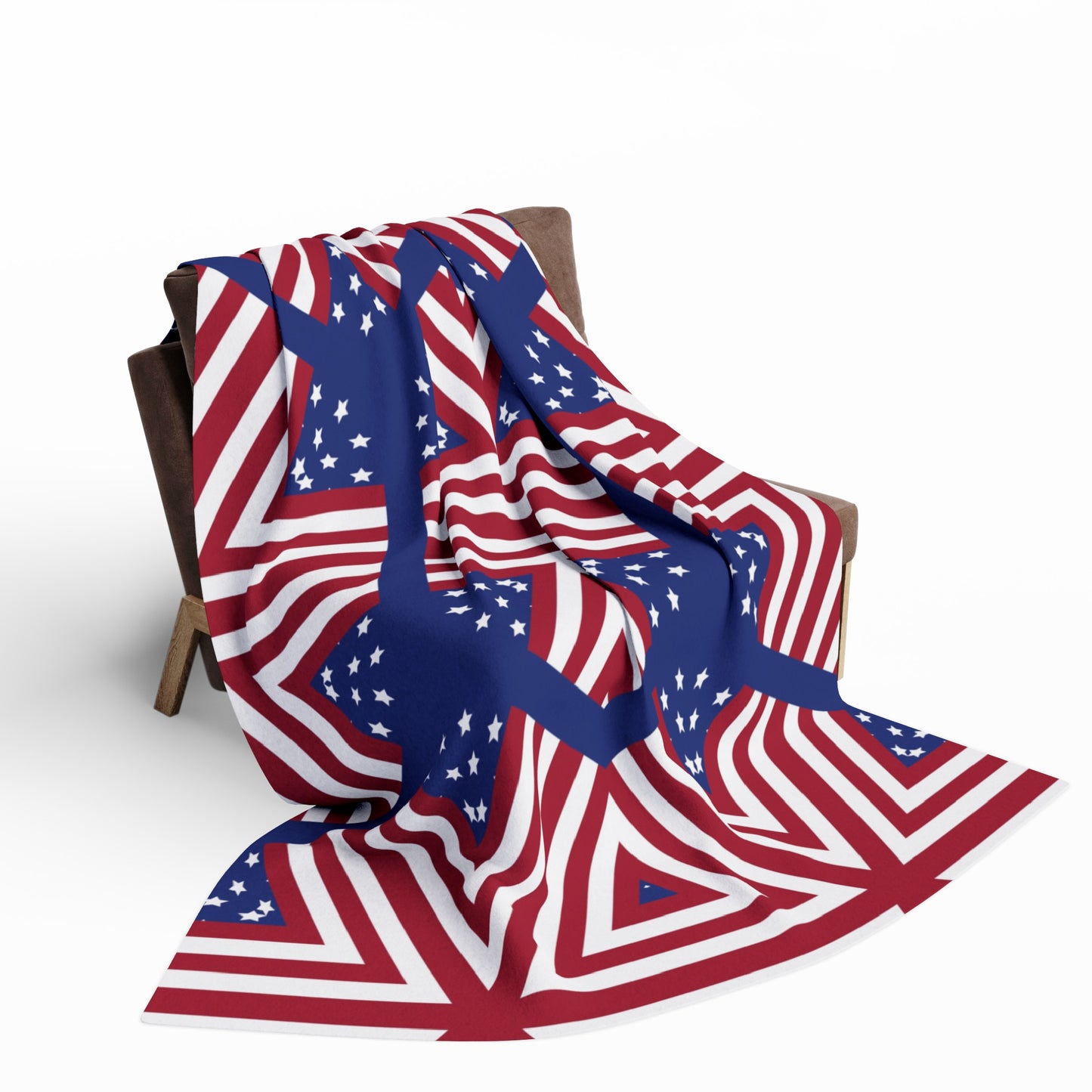 4th July Independence Day Print Fleece Throw Blanket