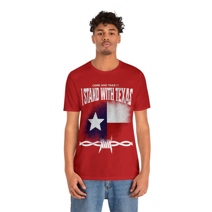 I Stand With Texas - Come And Take It Barbed Wire Men's T-Shirt