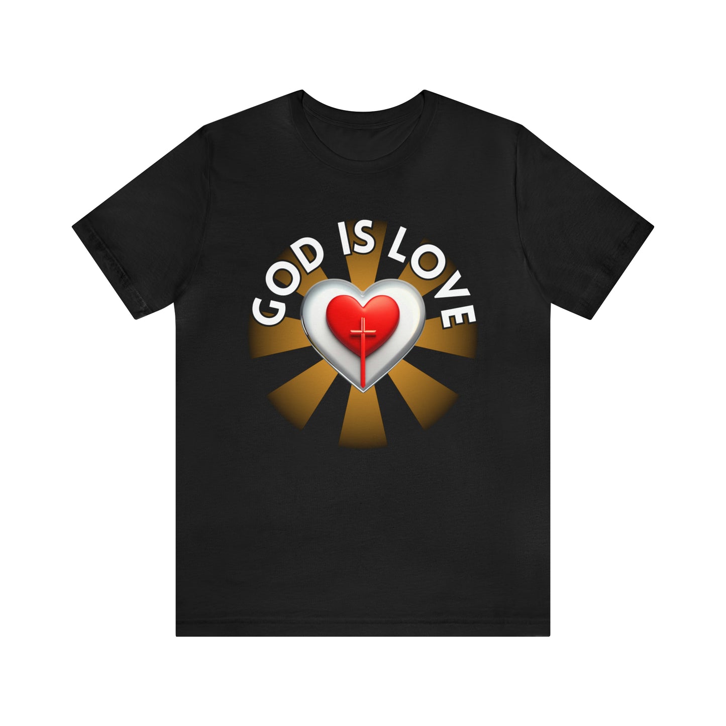 God Is LOVE - 1 John 4:7-11 Short Sleeve Men's Jersey T-shirt