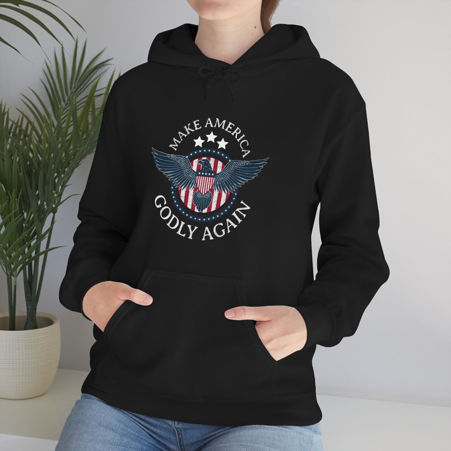 Make America Godly Again Unisex Heavy Blend™ Hooded Sweatshirt