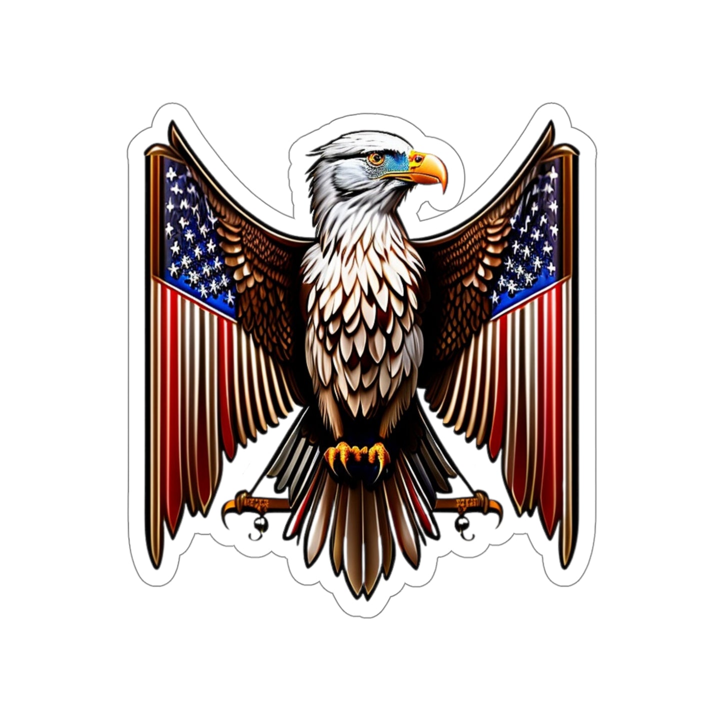 Eagle Crest Die-Cut Multi Purpose Sticker - Indoor And Outdoor Use