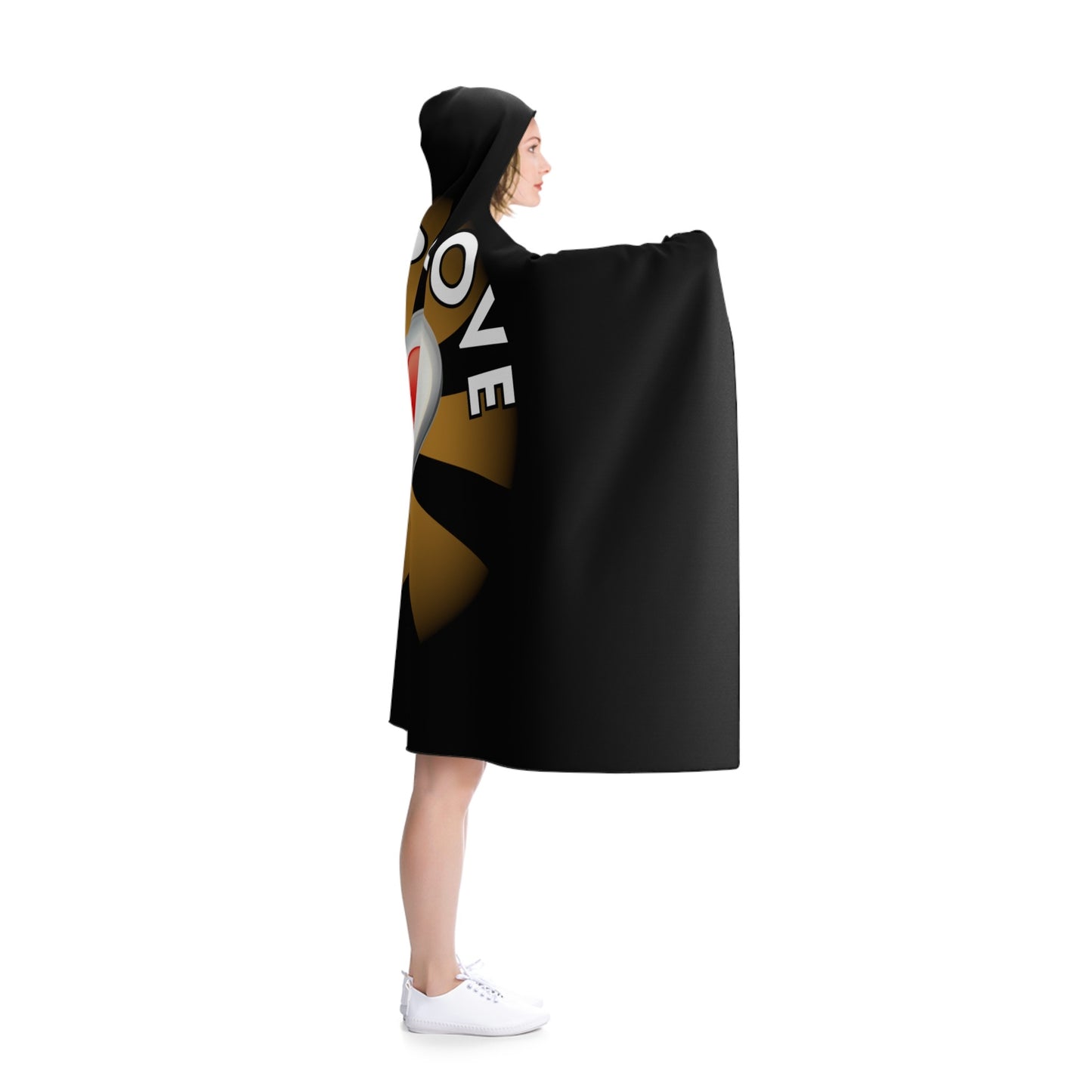 God Is Love Hooded Fleece Cape