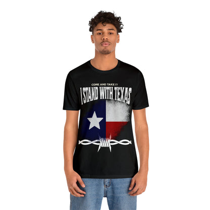 I Stand With Texas - Come And Take It Barbed Wire Men's T-Shirt