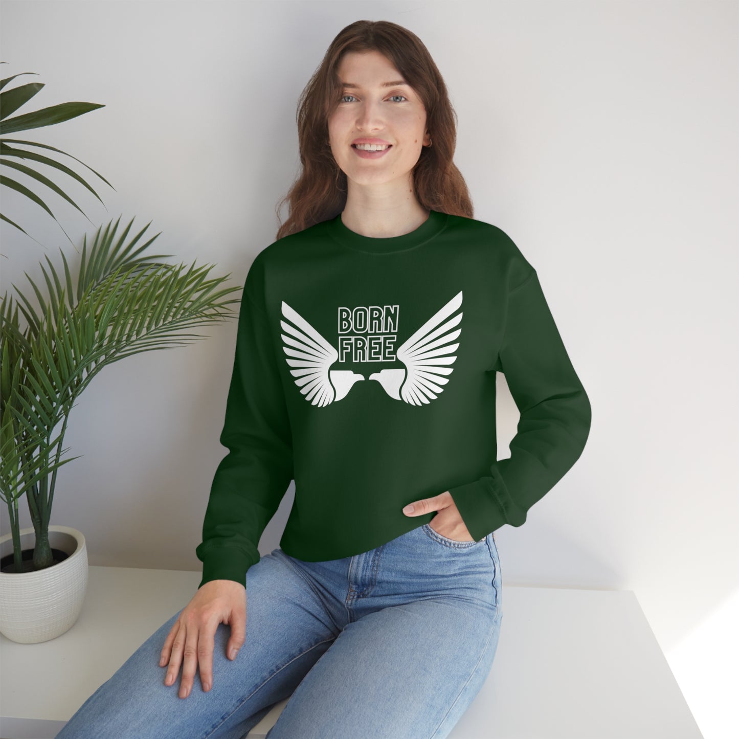 Born Free Eagle Unisex Crewneck Sweatshirt