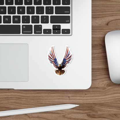 America Bald Eagle Die-Cut Multi Purpose Sticker - Indoor And Outdoor Use