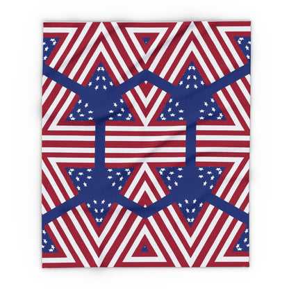 4th July Independence Day Print Fleece Throw Blanket