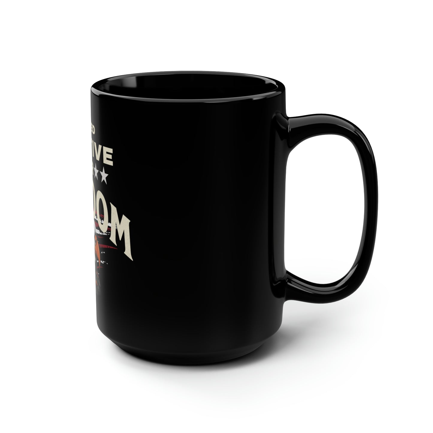 I Tested Positive For Freedom Black Ceramic USA Mug