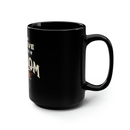 I Tested Positive For Freedom Black Ceramic USA Mug