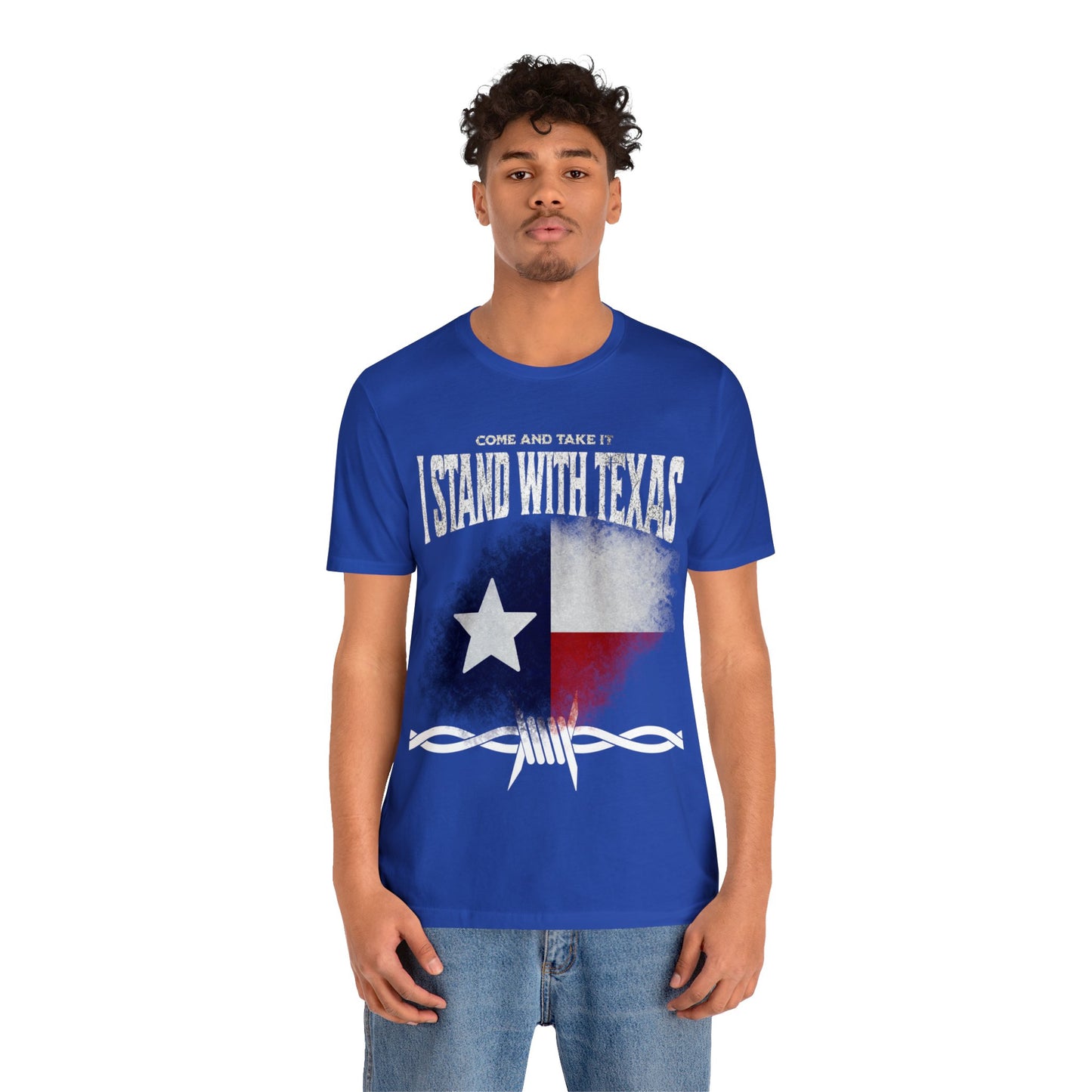 I Stand With Texas - Come And Take It Barbed Wire Men's T-Shirt