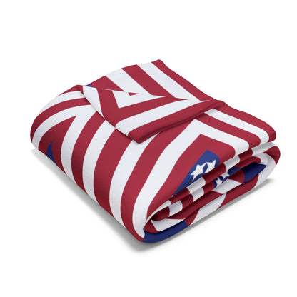 4th July Independence Day Print Fleece Throw Blanket