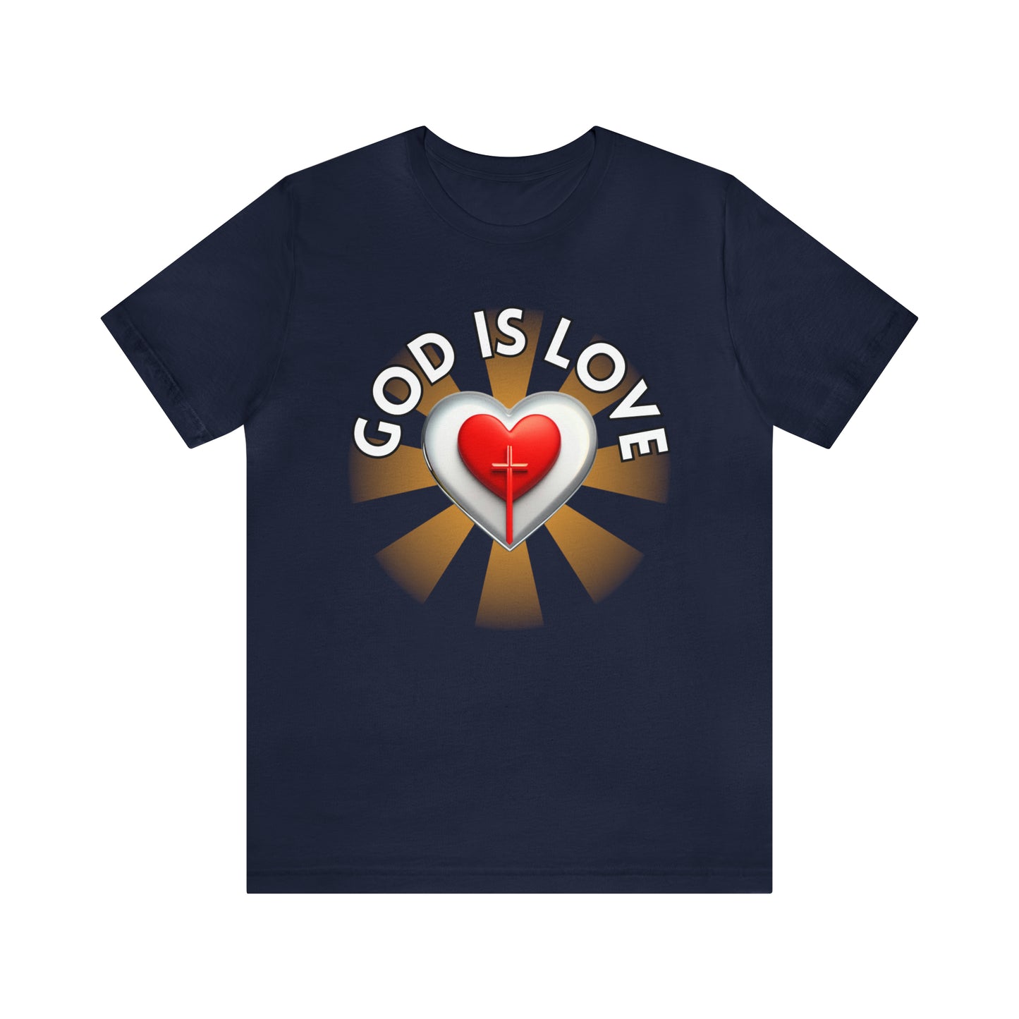 God Is LOVE - 1 John 4:7-11 Short Sleeve Men's Jersey T-shirt