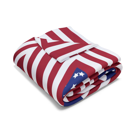 4th July Independence Day Print Fleece Throw Blanket