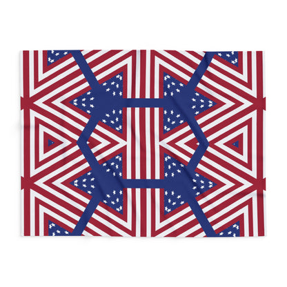 4th July Independence Day Print Fleece Throw Blanket