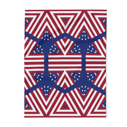 4th July Independence Day Print Fleece Throw Blanket