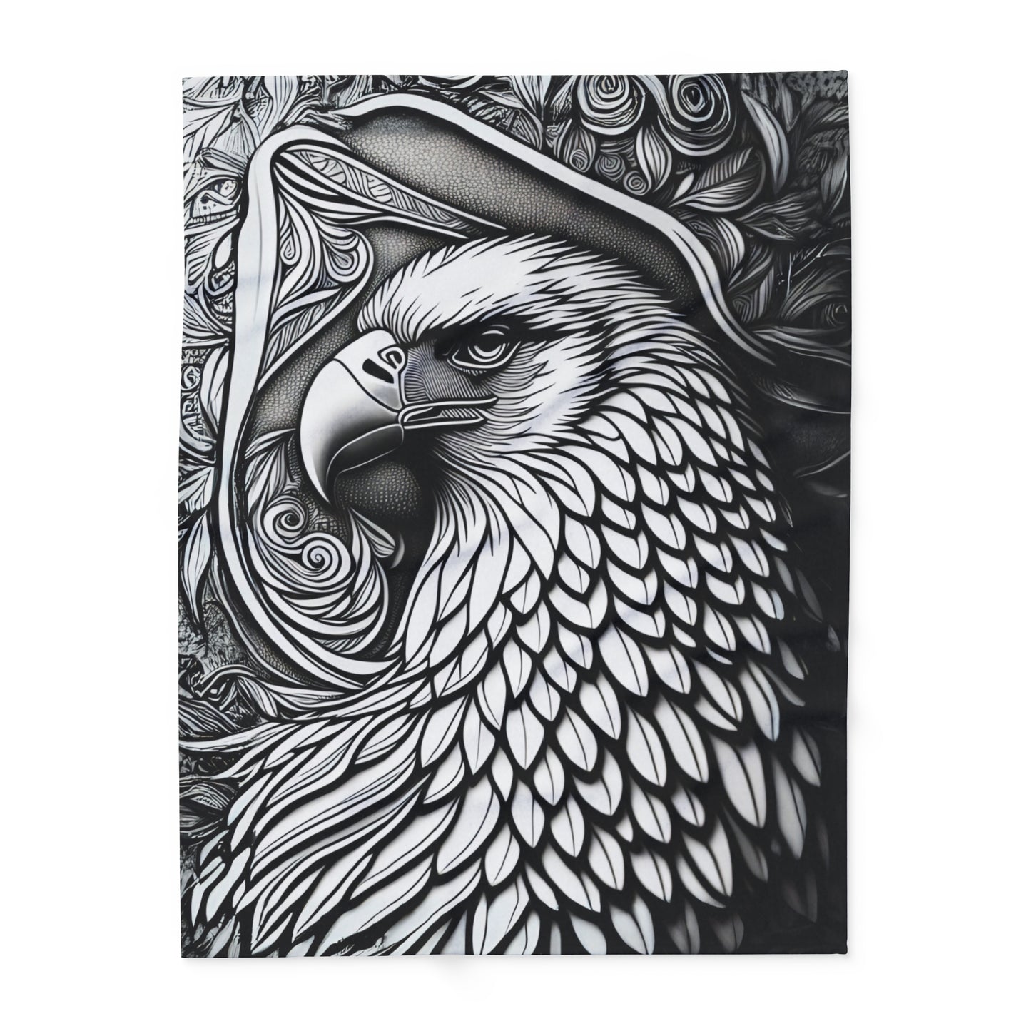 Premium Eagle Patriot Print Design Fleece Throw Blanket