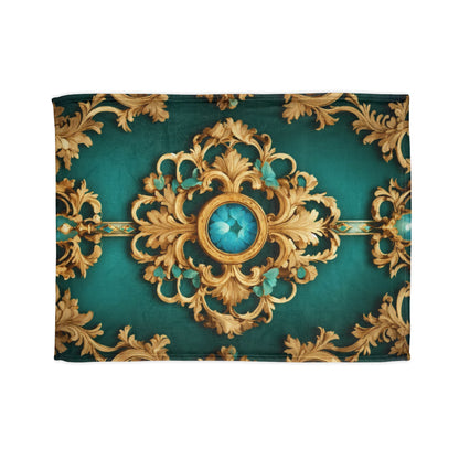 Luxurious Soft Brocade Print Throw Blanket