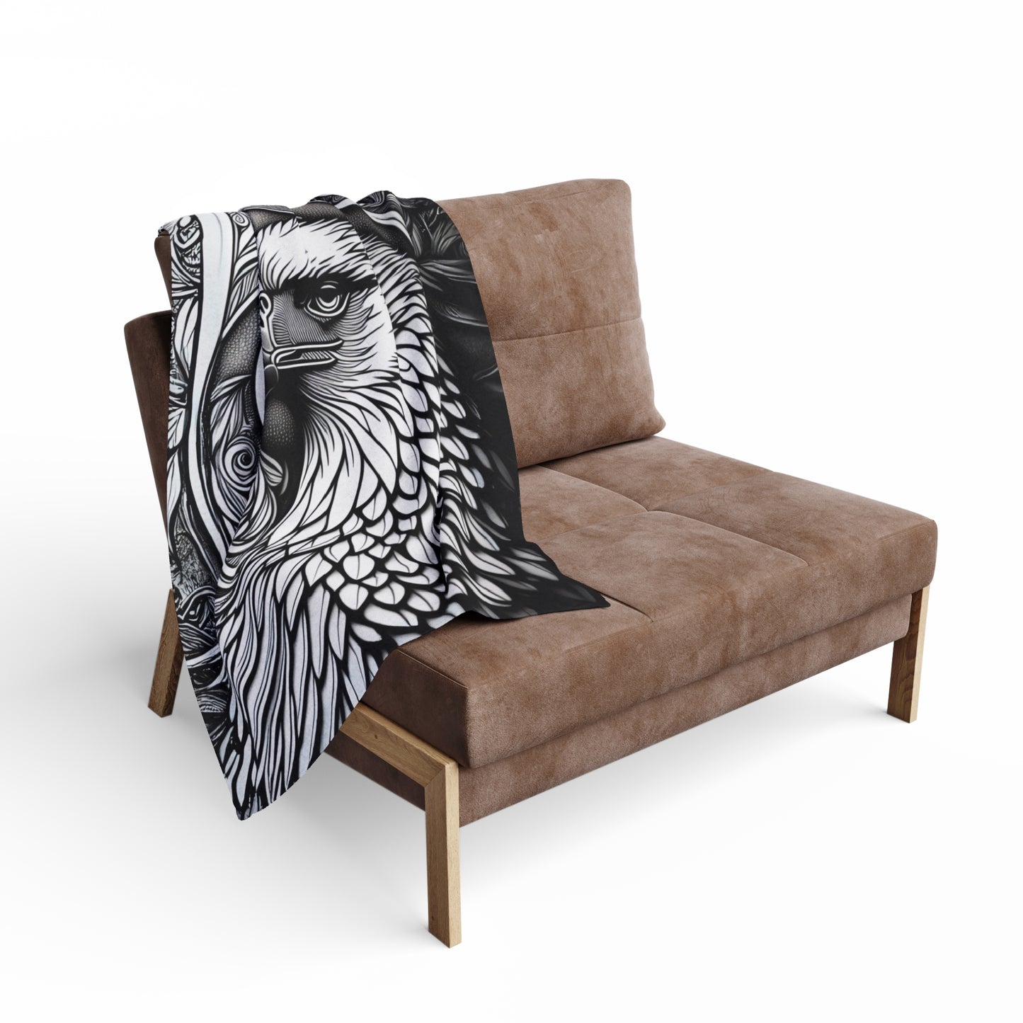 Premium Eagle Patriot Print Design Fleece Throw Blanket