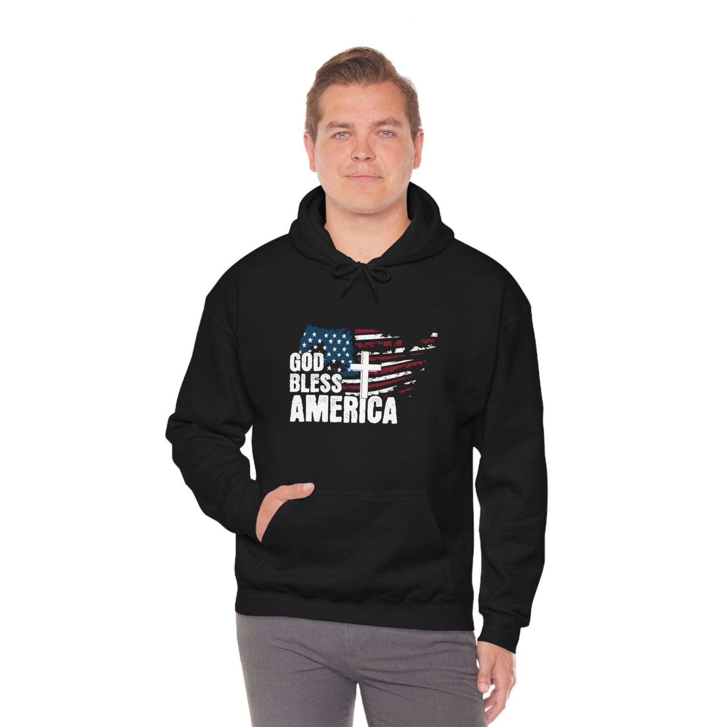 God Bless America Freedom Unisex Heavy Blend™ Hooded Sweatshirt