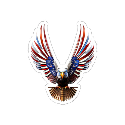 America Bald Eagle Die-Cut Multi Purpose Sticker - Indoor And Outdoor Use