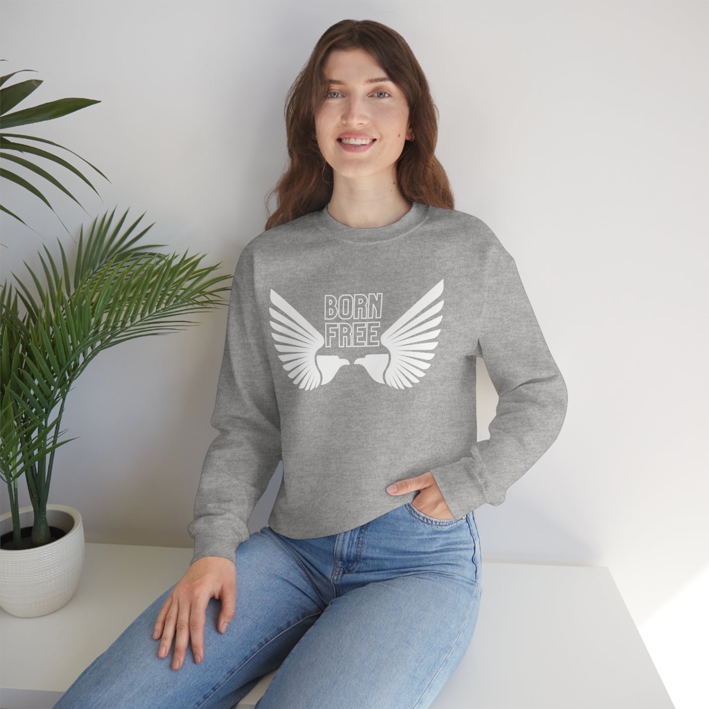 Born Free Eagle Unisex Crewneck Sweatshirt