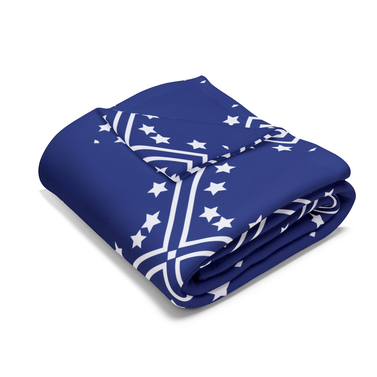 Star Cross Fleece Blanket Collection - Print Fleece Blanket - Blue Flag Throw Blanket - Fluffy Soft Texture - Warm And Cozy - Home Living Room, Bedroom Decor