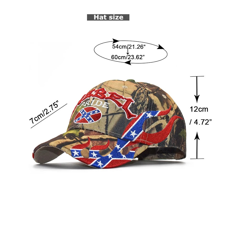 Confederate Battle Flag Camouflage Baseball Cap