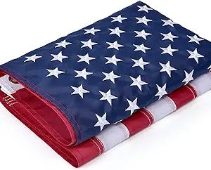 American Patriots Durable And High Quality 3x5, 4x6, 5x8, 6x10ft - 3D Stars- Sewn Stripes and Brass Grommets - USA Embroidered Flag