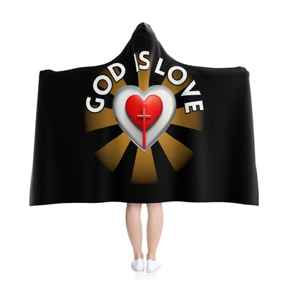 God Is Love Hooded Fleece Cape