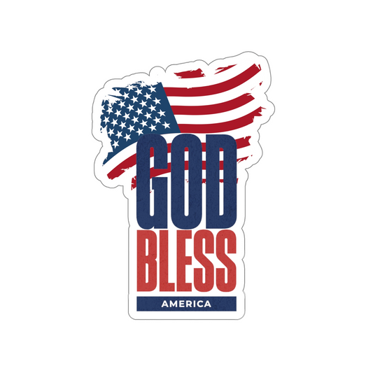 God Bless America Flag Die-Cut Stickers