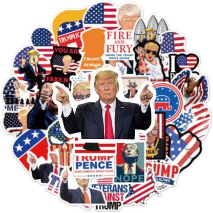 Trump 2024 Waterproof Decal Stickers: 10, 50, 100 Pack