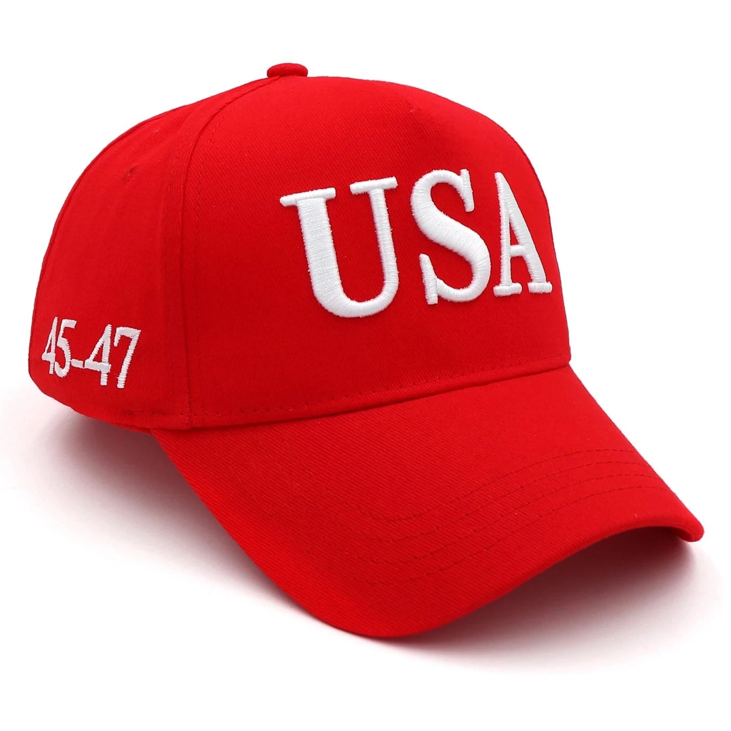 USA 45-47 Donald Trump 2024 Red Embroidered Baseball Cap