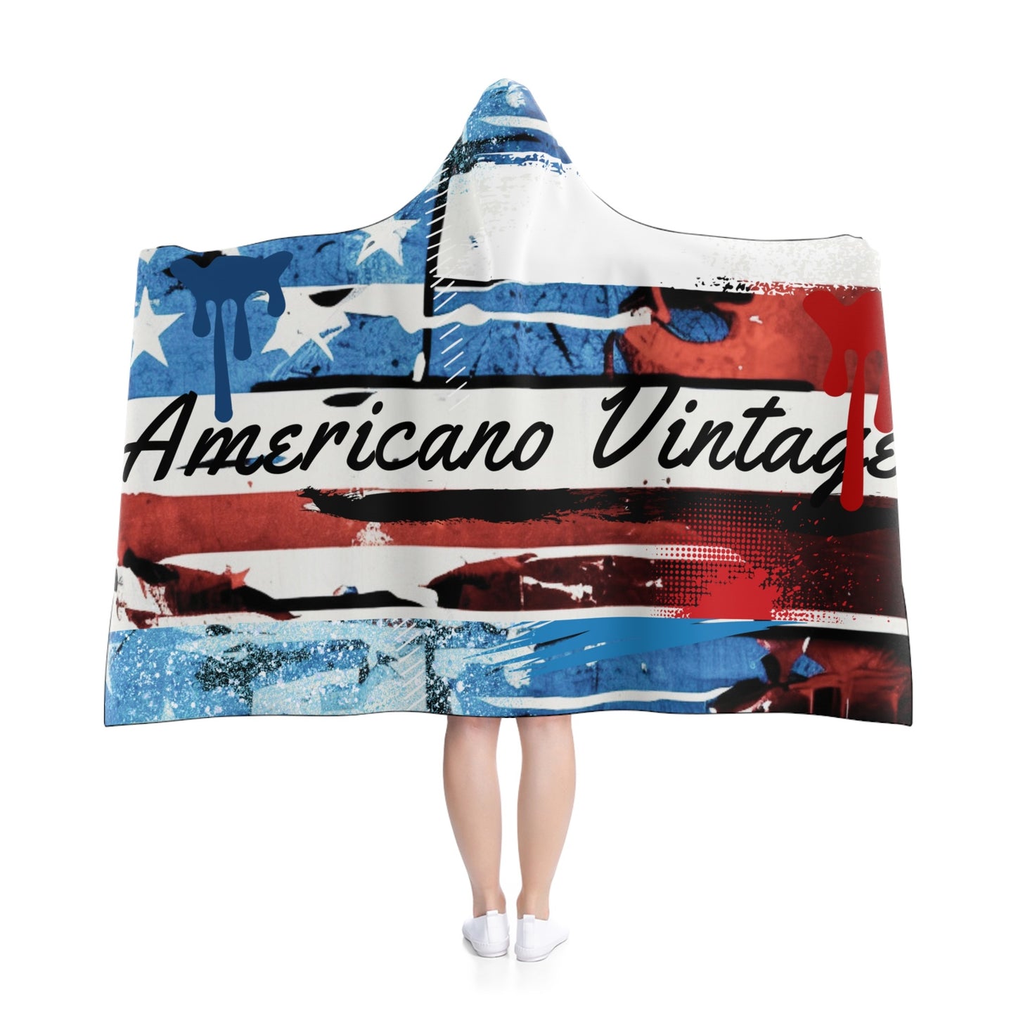 Americano Vintage Freedom Hooded Fleece Cape