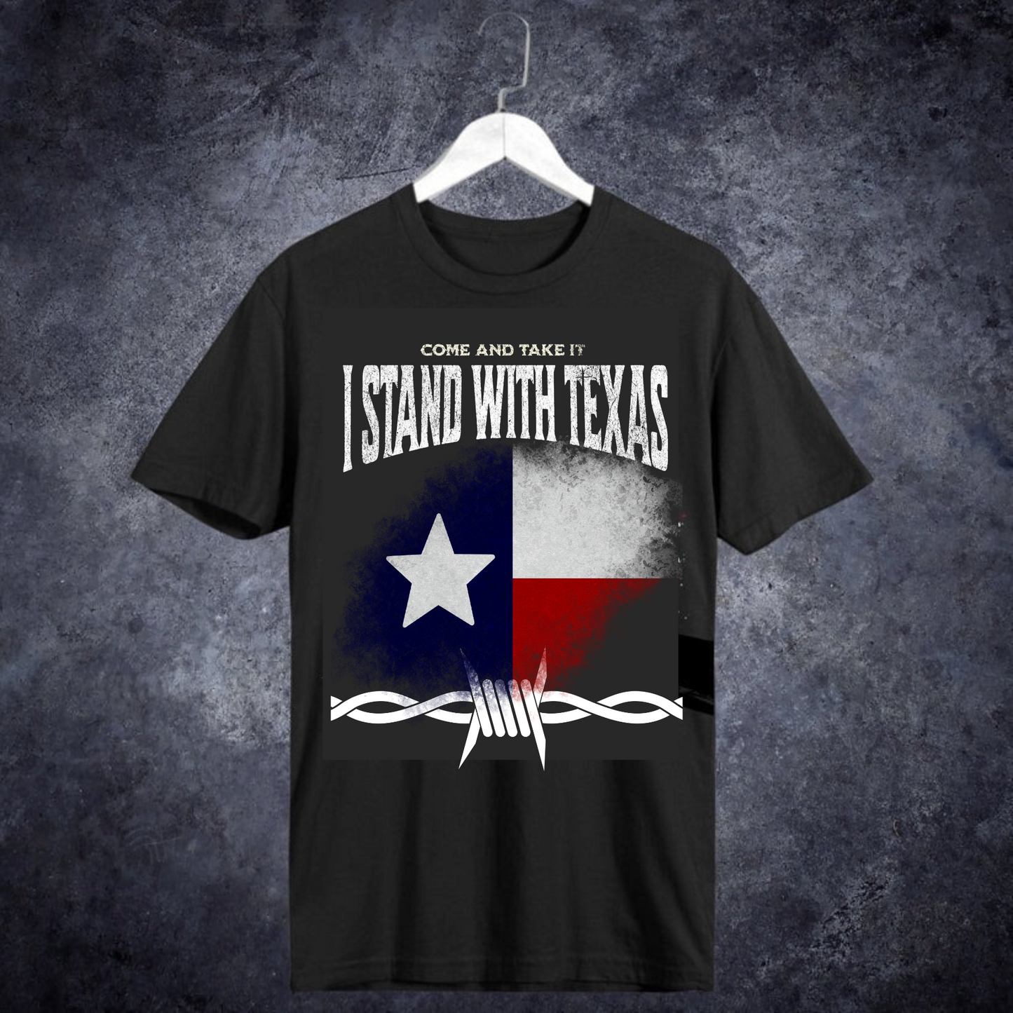 I Stand With Texas - Come And Take It Barbed Wire Men's T-Shirt