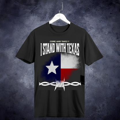 I Stand With Texas - Come And Take It Barbed Wire Men's T-Shirt